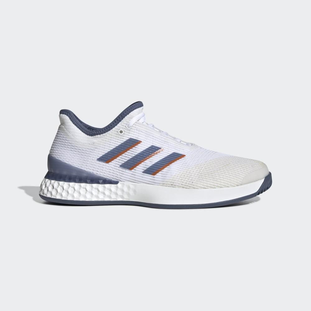 Adidas Men's Adizero Ubersonic 3 Tennis Shoes White/Light Grey Ireland EF1152